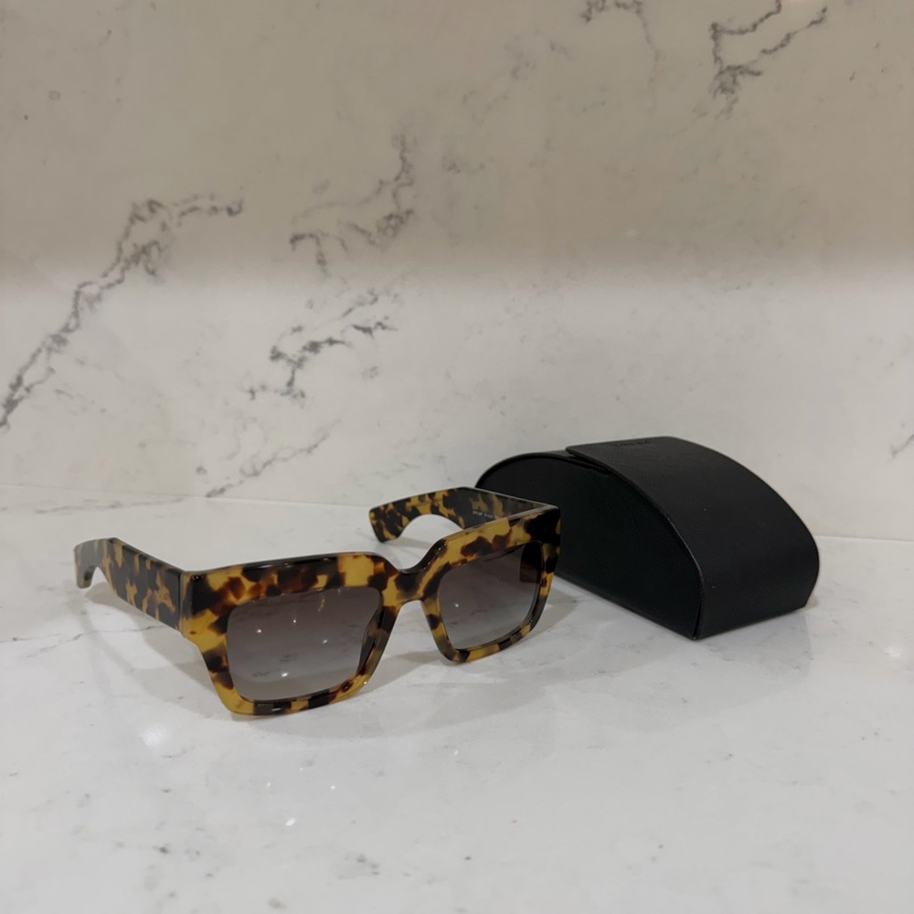 Prada Tortoiseshell Square Frame Sunglasses